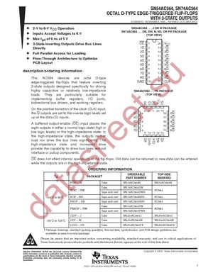 SN74AC564DBRE4 datasheet  